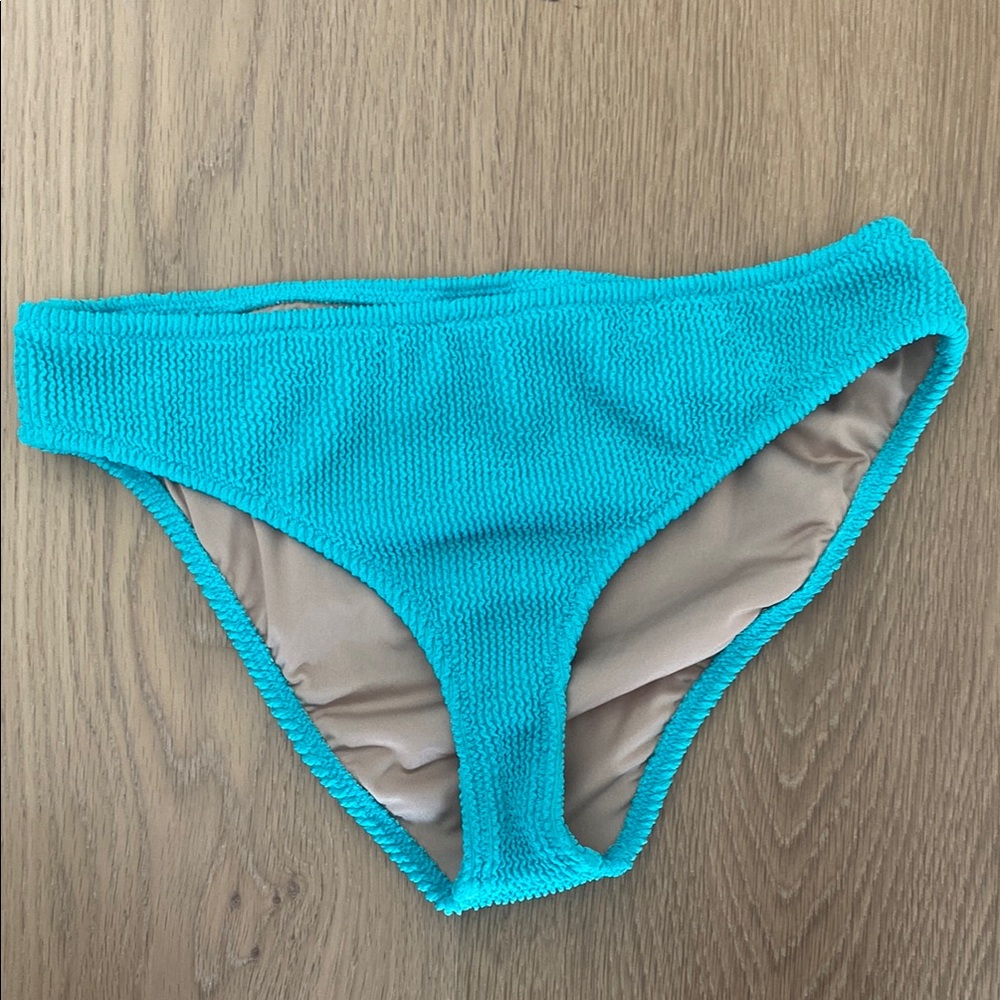 Shade & Shore Aqua Textured Bikini Bottom